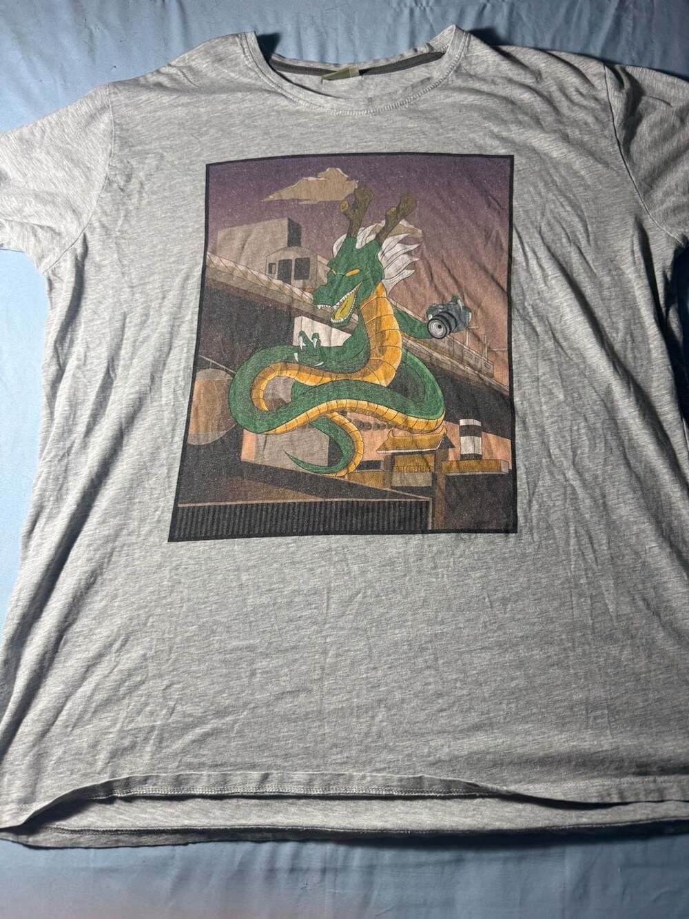 Dragon Ball Z Shenron Graphic T-Shirt Gray